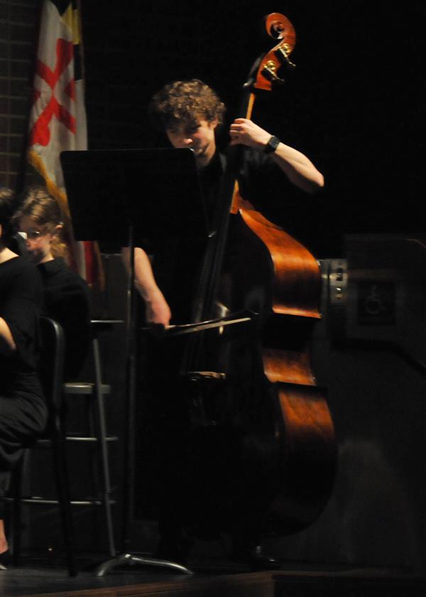 Students performing at the 2023-2024 All County Band Concert